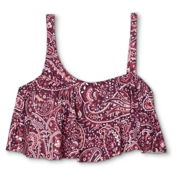 One Shoulder Flounce Longline Bikini Kona Sol LARGE SZ, NWT - Picture 1 of 7